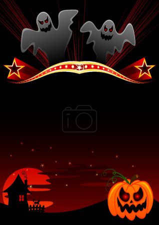 Ilustración de Halloween partido vector ilustración - Imagen libre de derechos