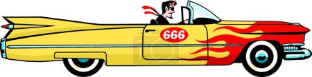 Ilustración de Satans Cadillac vector ilustración - Imagen libre de derechos