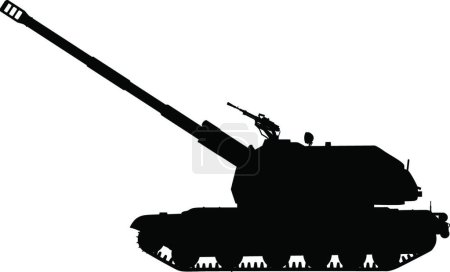 Illustration for Howitzer, graphic vector illustration - Royalty Free Image
