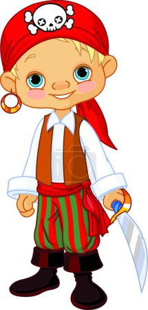 Illustration for Pirate Kid, graphic vector illustration - Royalty Free Image