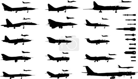 Illustration for Aircrafts, graphic vector illustration - Royalty Free Image
