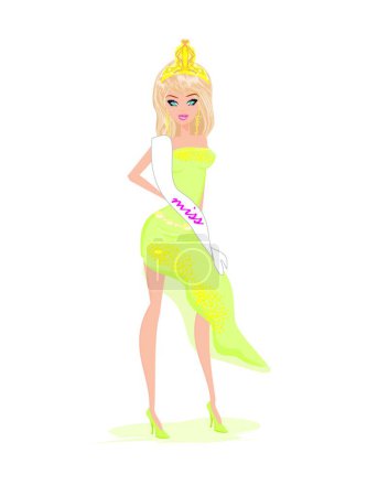 Illustration for Beauty queen , graphic vector illustration - Royalty Free Image
