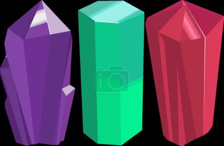 Illustration for Crystals, graphic vector illustration - Royalty Free Image