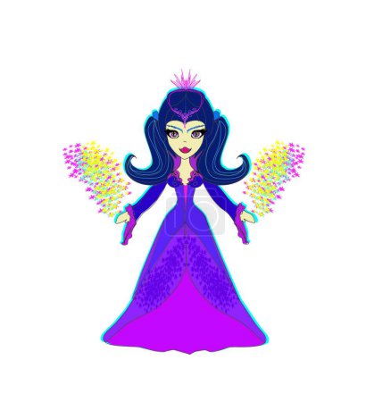 Illustration for Little witch , graphic vector illustration - Royalty Free Image