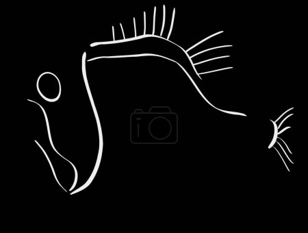 Téléchargez les illustrations : Silhouette de sternoptychidae, illustration vectorielle graphique - en licence libre de droit