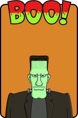 Téléchargez les illustrations : Modèle d'Halloween Frankenstein, illustration vectorielle graphique - en licence libre de droit