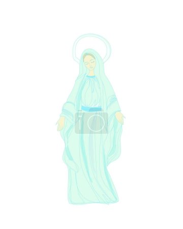 Illustration for Blessed Virgin Mary, graphic vector illustration - Royalty Free Image