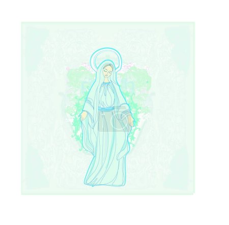 Illustration for Blessed Virgin Mary, vector illustration - Royalty Free Image