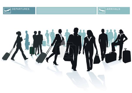 Illustration for Airport Passengers, graphic vector illustration - Royalty Free Image