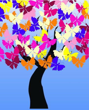 Illustration for Butterfly illustration. creative art   colorful vector illustration - Royalty Free Image