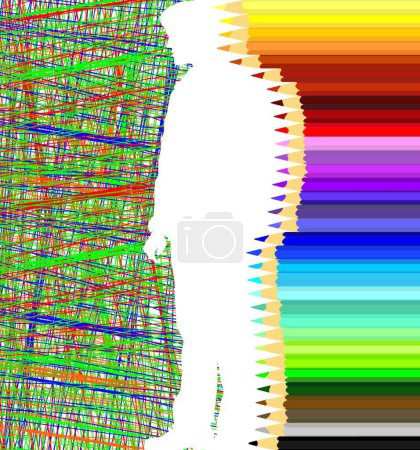 Illustration for "Graphic character man" colorful vector illustration - Royalty Free Image