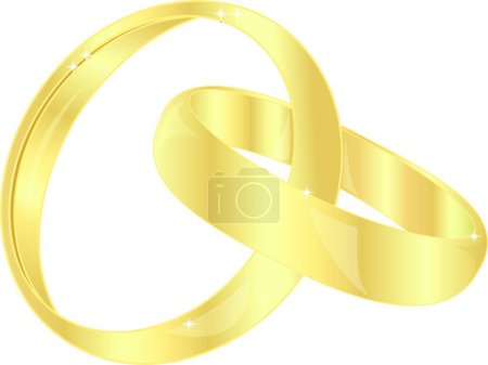 Illustration for "Gold wedding rings" vector illustration - Royalty Free Image