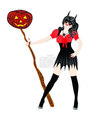 Téléchargez les illustrations : " Halloween "illustration vectorielle colorée - en licence libre de droit