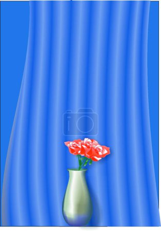 Illustration for Bouquet colorful vector illustration - Royalty Free Image