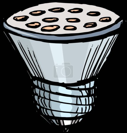 Illustration for "Led lamp" colorful vector illustration - Royalty Free Image