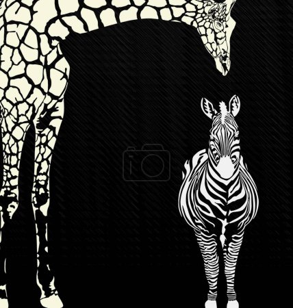 Illustration for "Inverse animal camouflage"   vector illustration - Royalty Free Image