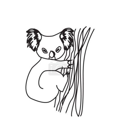 Illustration for "koala cartoon drawing. " vector illustration - Royalty Free Image