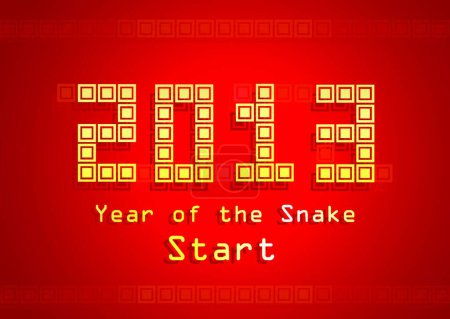 Ilustración de "Año de la serpiente "vector colorido ilustración - Imagen libre de derechos