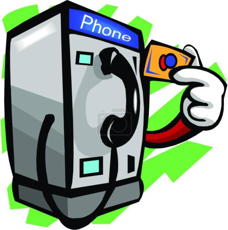 Illustration for Payphone, graphic vector illustration - Royalty Free Image