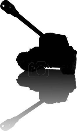 Téléchargez les illustrations : Silhouette militaire, illustration vectorielle graphique - en licence libre de droit