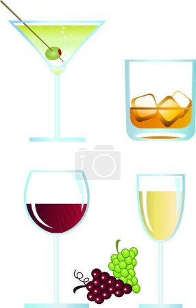 Illustration for Alcohol web icon, simple design - Royalty Free Image