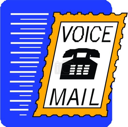 Illustration for "voice mail" flat icon, vector illustration - Royalty Free Image