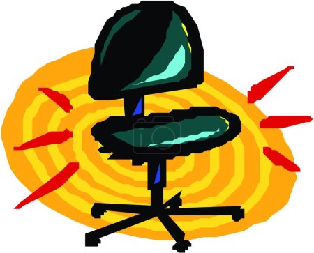 Illustration for Office chair modern vector illustration - Royalty Free Image
