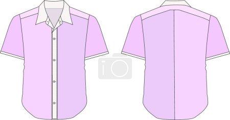 Ilustración de Camisa de cuello de color rosa violeta - Imagen libre de derechos