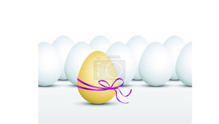 Illustration for Eggs easter background   vector illustration - Royalty Free Image