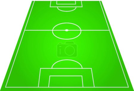 Illustration for Football soccer field pitch, graphic vector illustration - Royalty Free Image