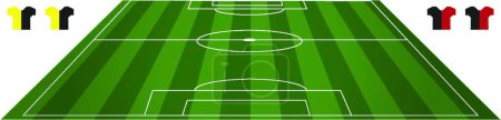 Ilustración de Campo de fútbol campo de fútbol, vector gráfico ilustración - Imagen libre de derechos
