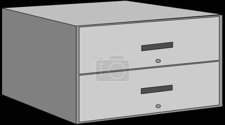 Illustration for File cabinet graphic vector illustration - Royalty Free Image