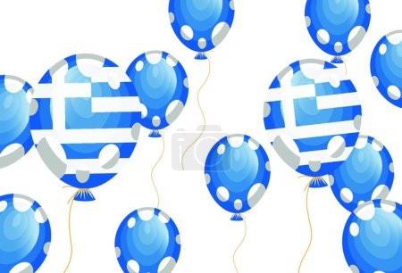 Illustration for "balloon of greek flag " - Royalty Free Image