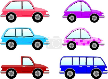 Illustration for Cars icons vector illustration - Royalty Free Image