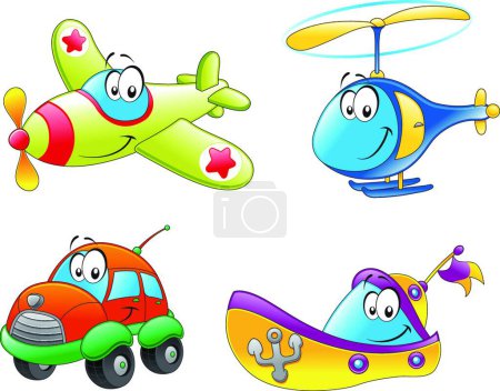 Illustration for Family of vehicles. graphic vector illustration - Royalty Free Image