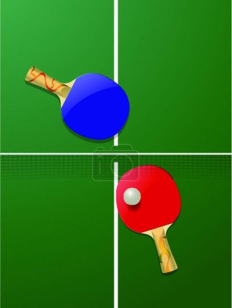 Ilustración de Tenis de mesa ilustración vector gráfico - Imagen libre de derechos
