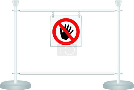 Illustration for Stand exhibition barrier graphic vector illustration - Royalty Free Image