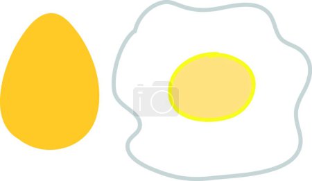 Téléchargez les illustrations : "Illustration vectorielle des œufs frits - en licence libre de droit