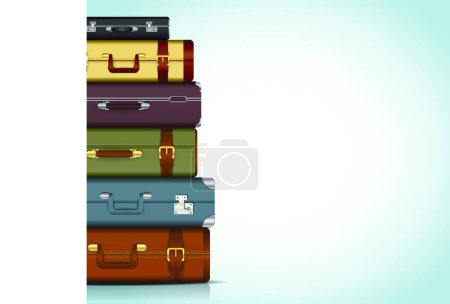 Illustration for Travel baggages modern vector illustration - Royalty Free Image