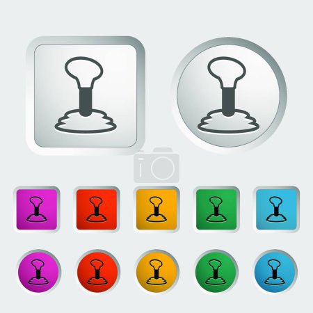 Illustration for Gearbox single icon, vector illustration - Royalty Free Image