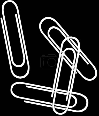 Téléchargez les illustrations : Illustration vectorielle moderne de trombones - en licence libre de droit