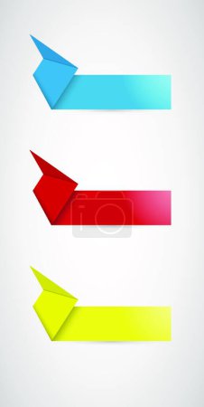 Illustration for Folded buttons, colored vector illustration - Royalty Free Image