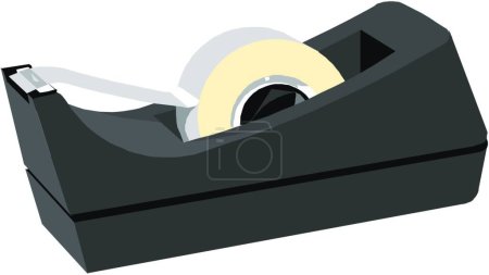 Illustration for Adhesive tape dispenser vector  illustration - Royalty Free Image