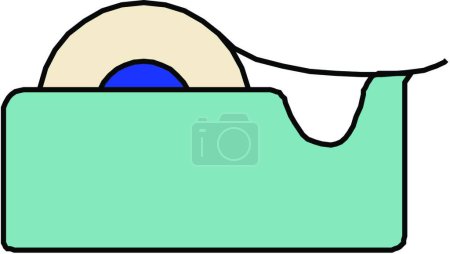 Illustration for Adhesive tape dispenser, simple vector illustration - Royalty Free Image