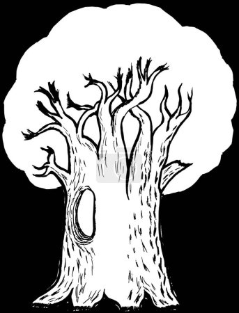 Illustration for Cartoon oak vector illustration - Royalty Free Image