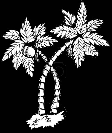 Illustration for Palm trees modern vector illustration - Royalty Free Image