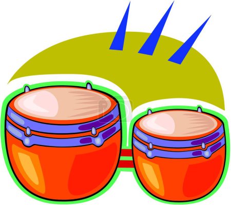 Illustration for Drums modern vector illustration - Royalty Free Image