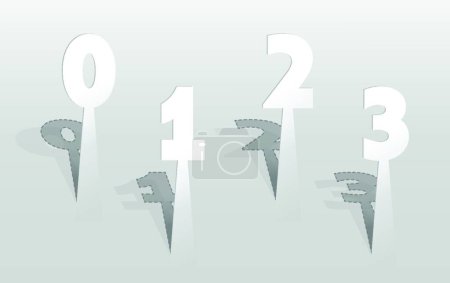 Illustration for Illustration of numbers, vector illustration - Royalty Free Image