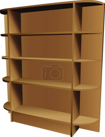 Illustration for "Contemporary bookcase"   vector illustration - Royalty Free Image