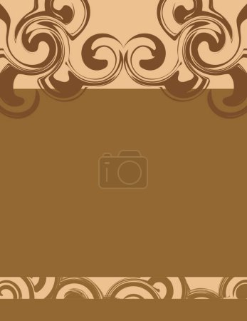 Ilustración de Swirly ilustración vector de fondo marrón - Imagen libre de derechos